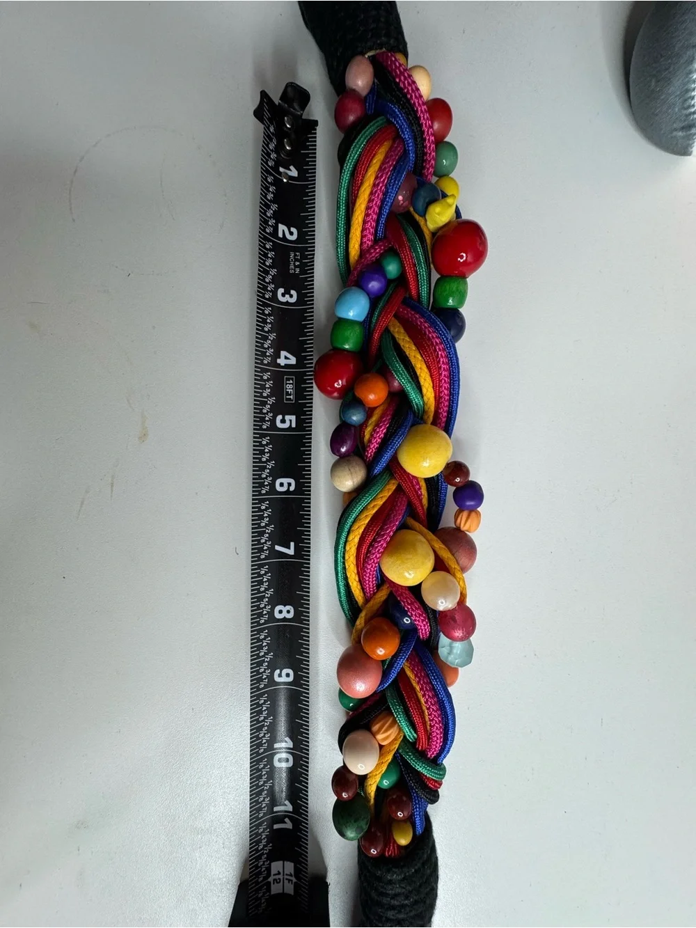 Carolyn Tanner Designs Inc. Colorful Beaded Braided Statement Belt – Vintage
